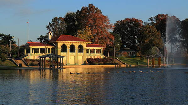 Carondelet Park Art Print featuring the photograph Carondelet Park Boathouse by Scott Rackers