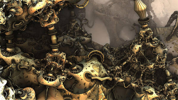 Mandelbulb Art Print featuring the digital art Delusion Confusion by Hal Tenny