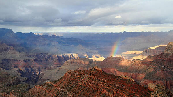 Grand Canyon Art Print featuring the photograph Grand Canyon Rainbow by Pierre Leclerc Photography