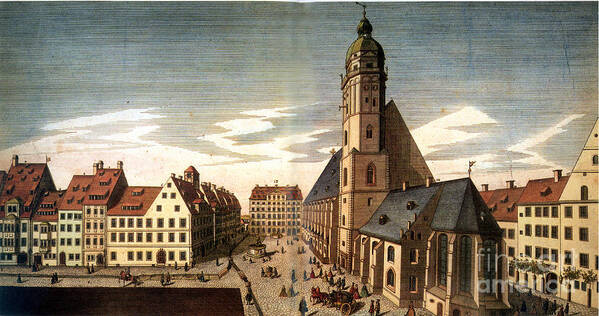 1735 Art Print featuring the photograph St. Thomas Church, Leipzig Germany by Granger