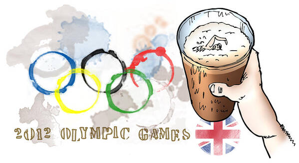 Olympics Art Print featuring the digital art Olympic Rings by Mark Armstrong