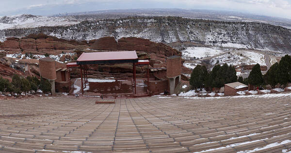 Artbykennedy Art Print featuring the digital art Red Rocks Amphitheatre by Bill Kennedy