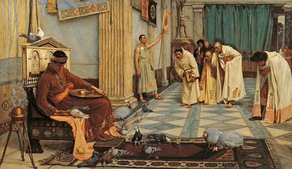Court Art Print featuring the painting The favourites of Emperor Honorius by John William Waterhouse
