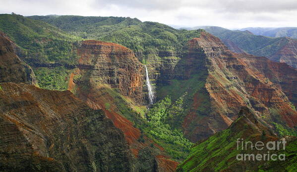 Waimea Art Print featuring the photograph Waimea Falls by Mike Reid