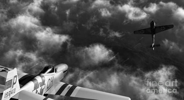 Warbirds Art Print featuring the digital art Evade #1 by Richard Rizzo