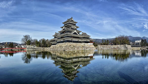  Art Print featuring the photograph Matsumoto Castle Panorama #1 by Kuni Photography