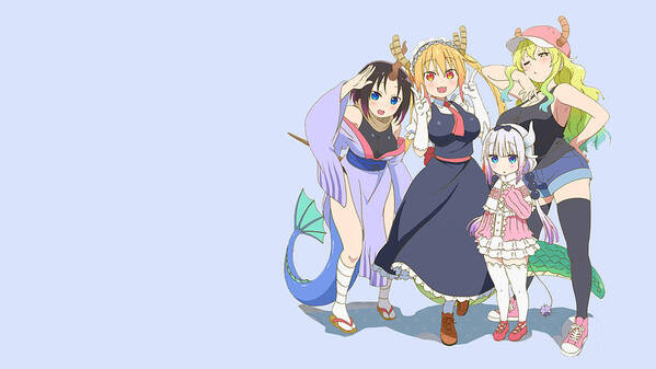 Miss Kobayashi's Dragon Maid Art Print featuring the digital art Miss Kobayashi's Dragon Maid #1 by Super Lovely