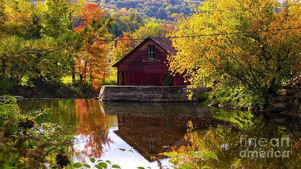 Fall Foliage Art Print featuring the photograph On the back roads of Stowe #2 by Scenic Vermont Photography