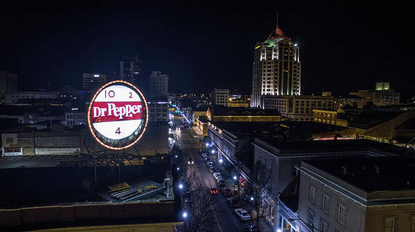 Dr. Pepper. Roanoke Art Print featuring the photograph 10,2 And 4 #102 by Star City SkyCams