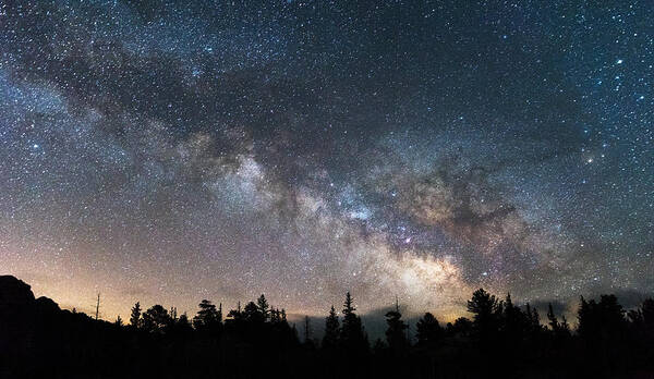 Night Art Print featuring the photograph 11 Mile Milky Way by Darren White