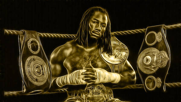 Lennox Lewis Art Print featuring the mixed media Lennox Lewis Collection #2 by Marvin Blaine
