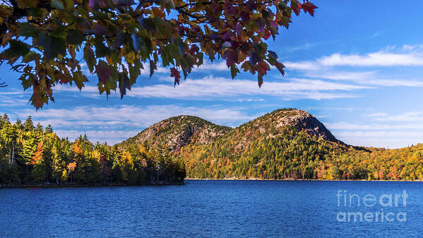 acadia National Park Maine Art Print featuring the photograph The Bubbles and Jordan Pond. #3 by New England Photography