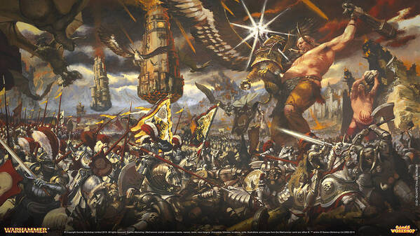 Warhammer Art Print featuring the digital art Warhammer #5 by Maye Loeser