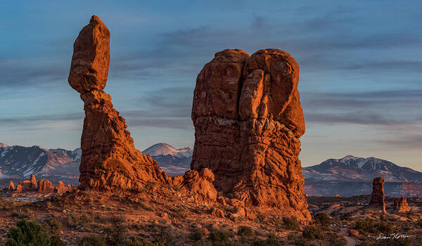 Arches National Park Art Print featuring the photograph Balanced Rock Sunset by Dan Norris