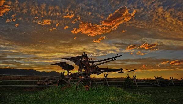 Sunset Art Print featuring the photograph Beartooth Plow by Amanda Smith