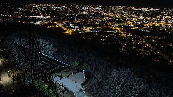 Roanoke Art Print featuring the photograph Behind the Star 2 by Star City SkyCams