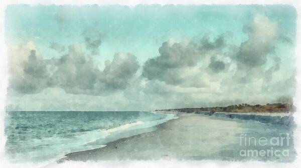 Bowman Art Print featuring the photograph Bowman Beach Sanibel Island Florida by Edward Fielding