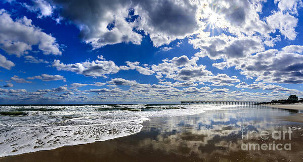 Surf City Art Print featuring the photograph Brilliant Clouds by DJA Images