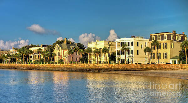 Charleston Battery Row Of Homes Art Print featuring the photograph Charleston Battery Row of Homes by Dustin K Ryan