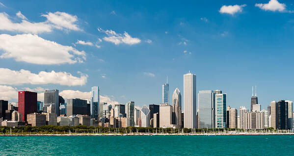 Landscape Art Print featuring the photograph Chicago Skyline by Charles McCleanon