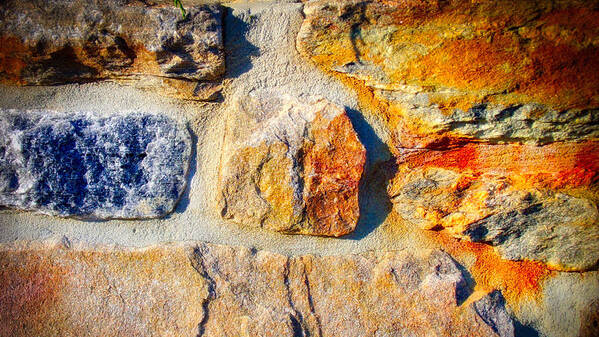 Rock Art Print featuring the photograph Colorful stone by Ronald Watkins