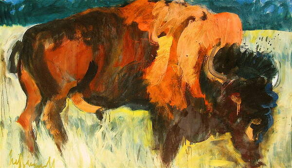 Paintings Art Print featuring the painting Debbie's Postcard Buffalo by Les Leffingwell