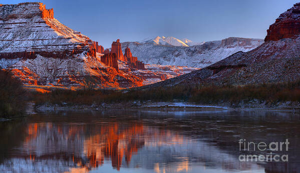 Fisher Towers Art Print featuring the photograph FIsher Towers Extended Panorama by Adam Jewell