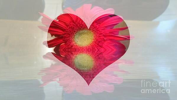 Floral Art Print featuring the digital art Flower love by Steven Wills