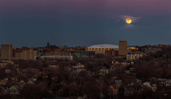 Syracuse Art Print featuring the photograph Full Moon Rising by Everet Regal