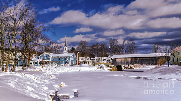 Great Eddy Covered Bridge Art Print featuring the photograph Great Eddy Covered Bridge by Scenic Vermont Photography