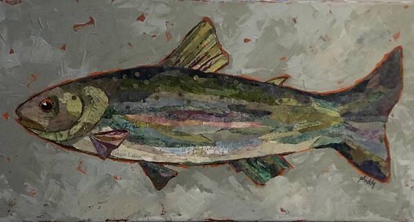 Trout Art Print featuring the painting Lake Trout by Phiddy Webb