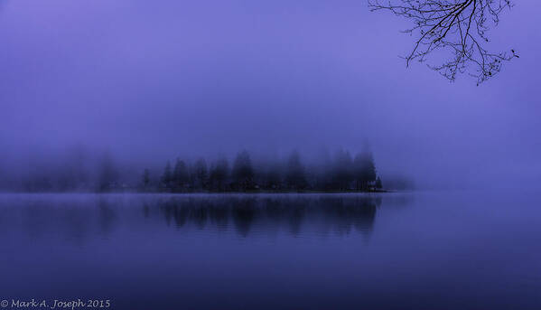Fog Art Print featuring the photograph Lake Whatcom In The Fog by Mark Joseph