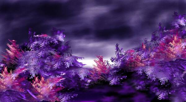 Abstract Digital Painting Art Print featuring the digital art Landscape 9-26-09 by David Lane