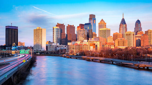 Afternoon Art Print featuring the photograph Late afternoon in Philadelphia by Mihai Andritoiu