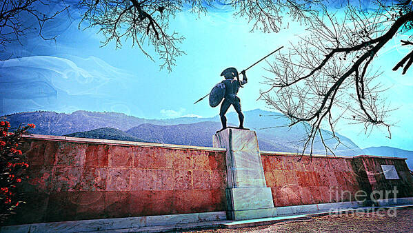 Leonidas Art Print featuring the photograph Leonidas at Thermopylae ver 5 by Larry Mulvehill