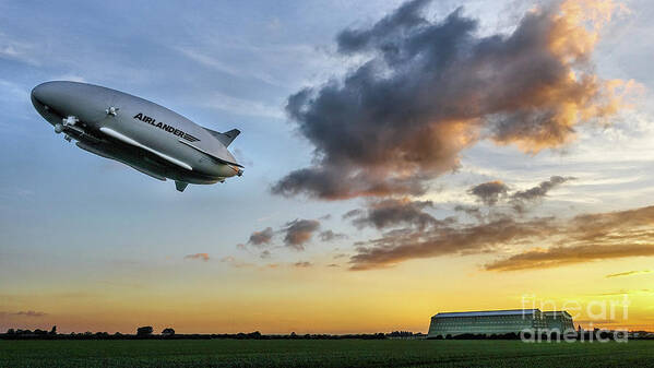Worlds Largest Aircraft Art Print featuring the photograph Airlander 10 Airship UK by Mick Flynn