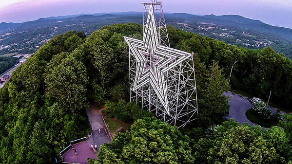 Mill Mountain Art Print featuring the photograph Mill Mountain 4 by Star City SkyCams