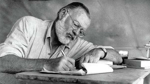 Nobel Prize Winning Author Ernest Hemingway No Date Art Print featuring the photograph Nobel Prize winning author Ernest Hemingway no date by David Lee Guss