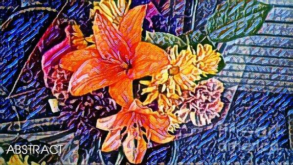 Flowers Art Print featuring the photograph Orange flowers by Steven Wills