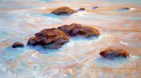 Landscape Art Print featuring the painting Pacific Ocean by Michael Rock