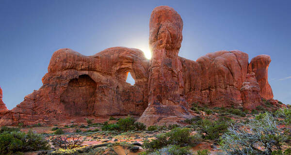 Desert Art Print featuring the photograph Parade of Elephants in Arches National Park by Mike McGlothlen