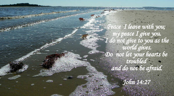 Scripture Art Print featuring the photograph Peace I Leave You by Sheri McLeroy