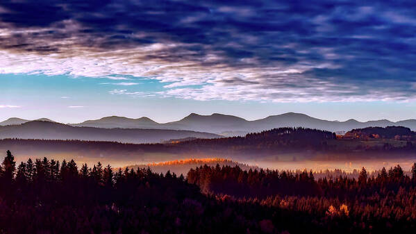 Autumn Art Print featuring the photograph Peaceful Dawn by Mountain Dreams