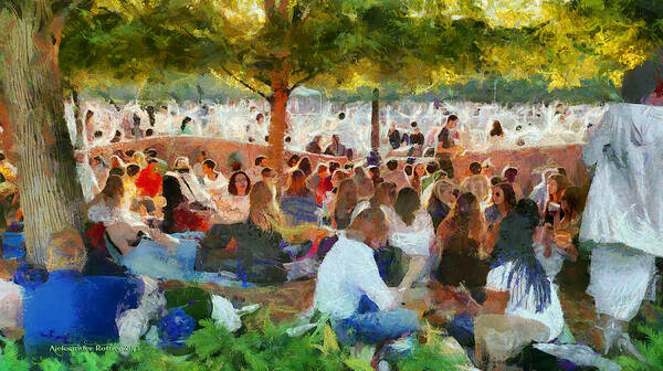 Park Art Print featuring the photograph Picnic in the Park by Aleksander Rotner