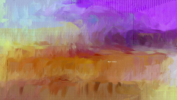 Abstract Art Print featuring the mixed media Purple Horizon by Rafael Salazar