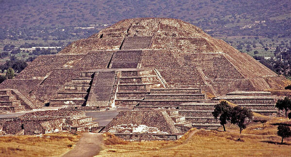 Central America Art Print featuring the photograph Pyramid of the Sun - Teotihuacan by Juergen Weiss