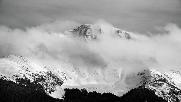 Rocky Mountains Art Print featuring the photograph Rocky Mountain Snowy Peak by Stephen Holst