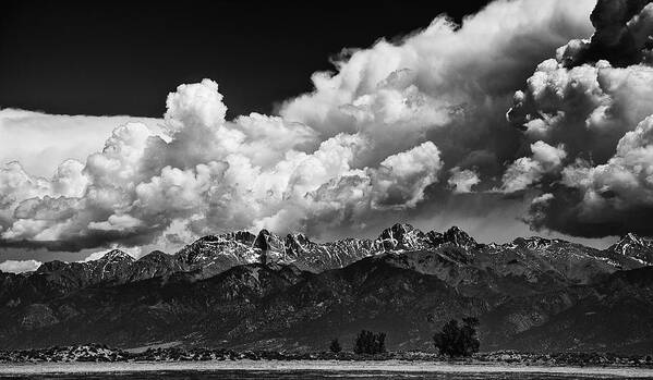 Mountains Art Print featuring the photograph Storm Over the Sangre De Cristo Mountains by The Forests Edge Photography - Diane Sandoval