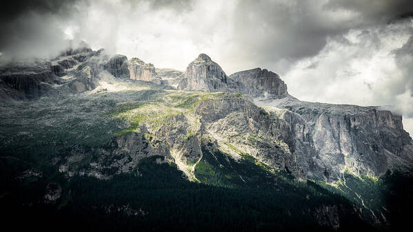 Alta Badia Art Print featuring the photograph Sella group - Dolomites, Italy - Landscape photography by Giuseppe Milo