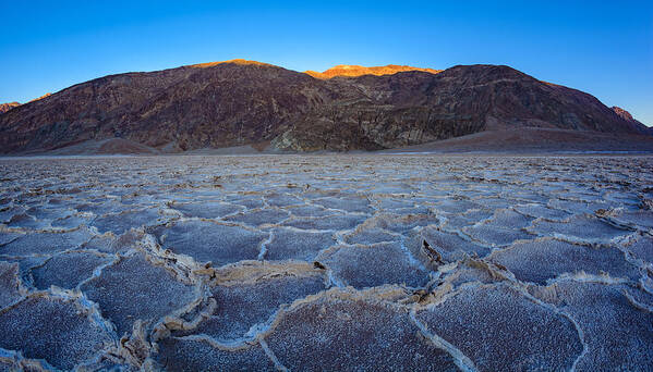 Badwater Art Print featuring the photograph Shadows Fall Over Badwater by Mark Rogers